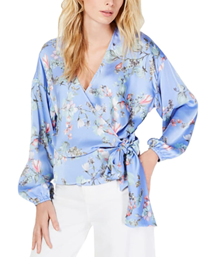 INC Floral-Print Wrap Top