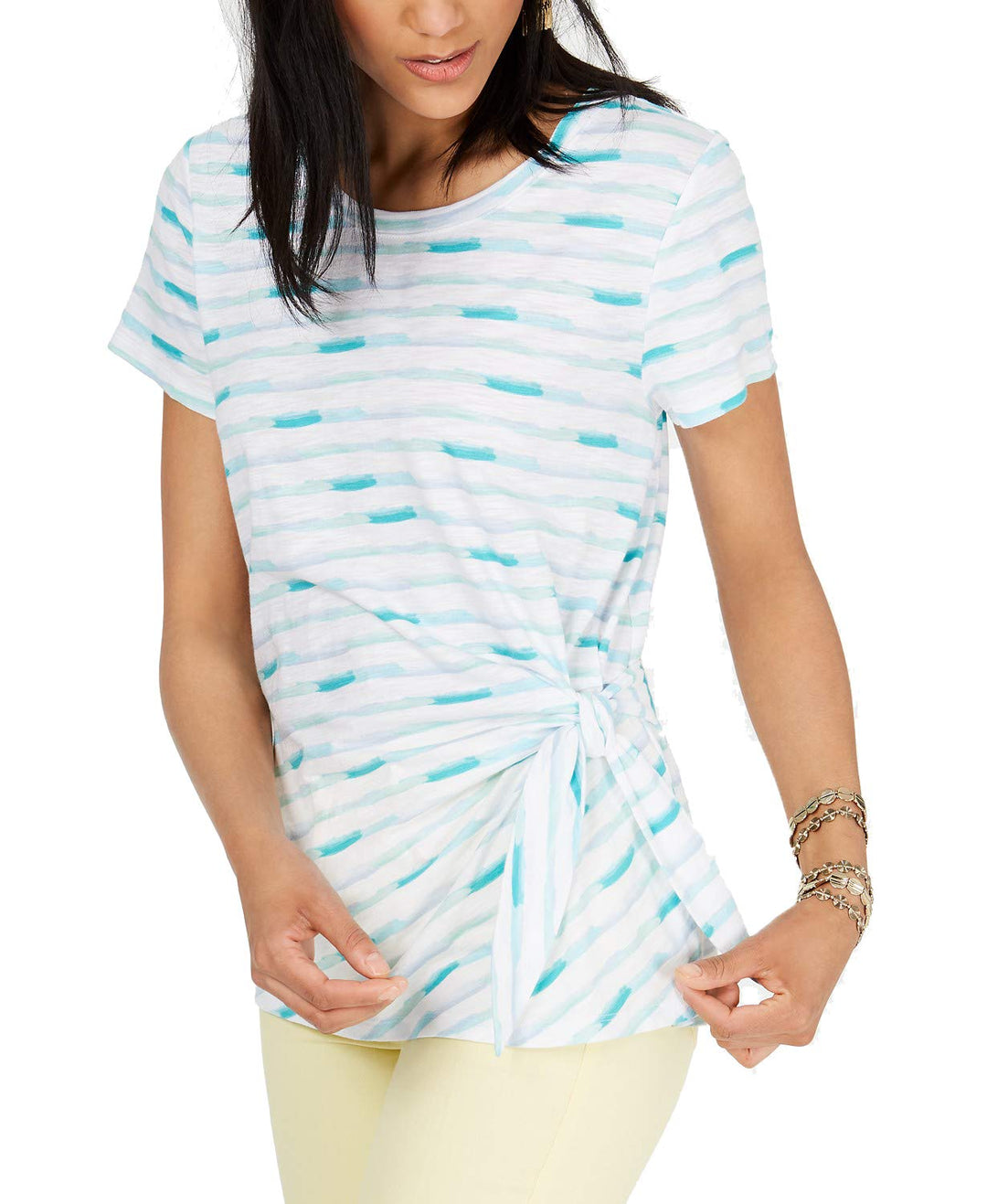 Petite Brushstroke Bliss Tie-Side Top