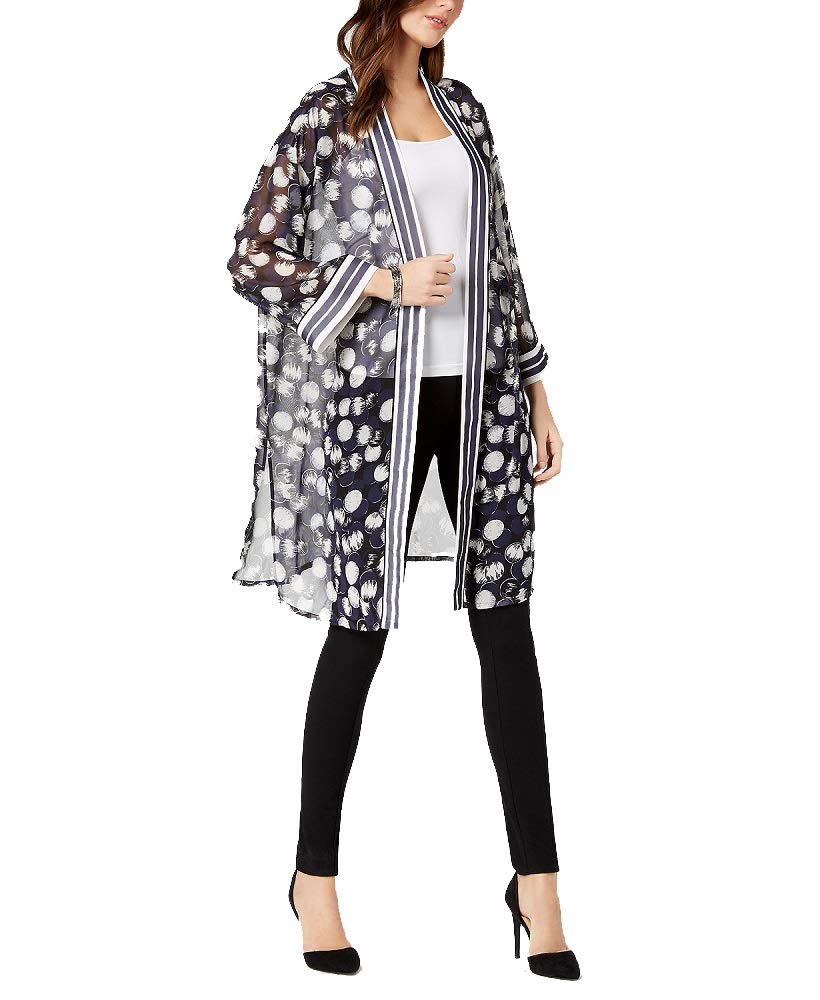Alfani Petite Long Printed Kimono Jacket