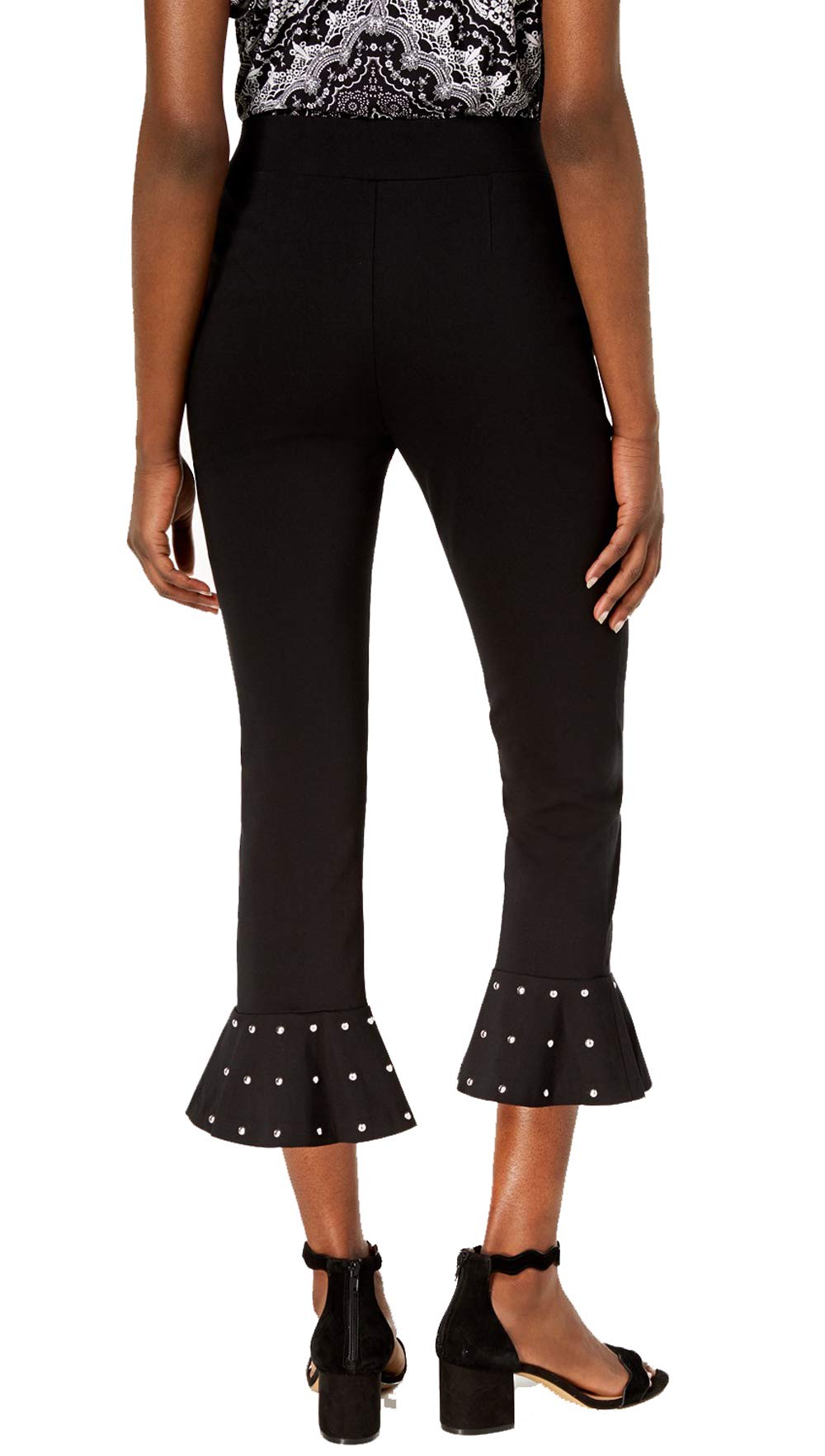 Petite Studded Ruffle Hem Pants