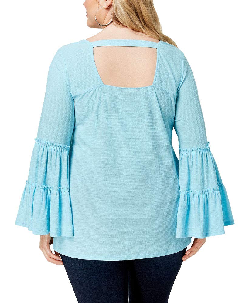 NY Collection Plus Size Ruffled Sleeve Top