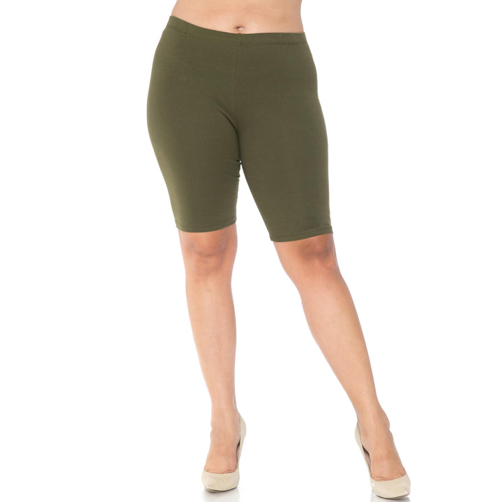 USA Basic Cotton Plus Size Thigh Shorts - Bermuda Shorts