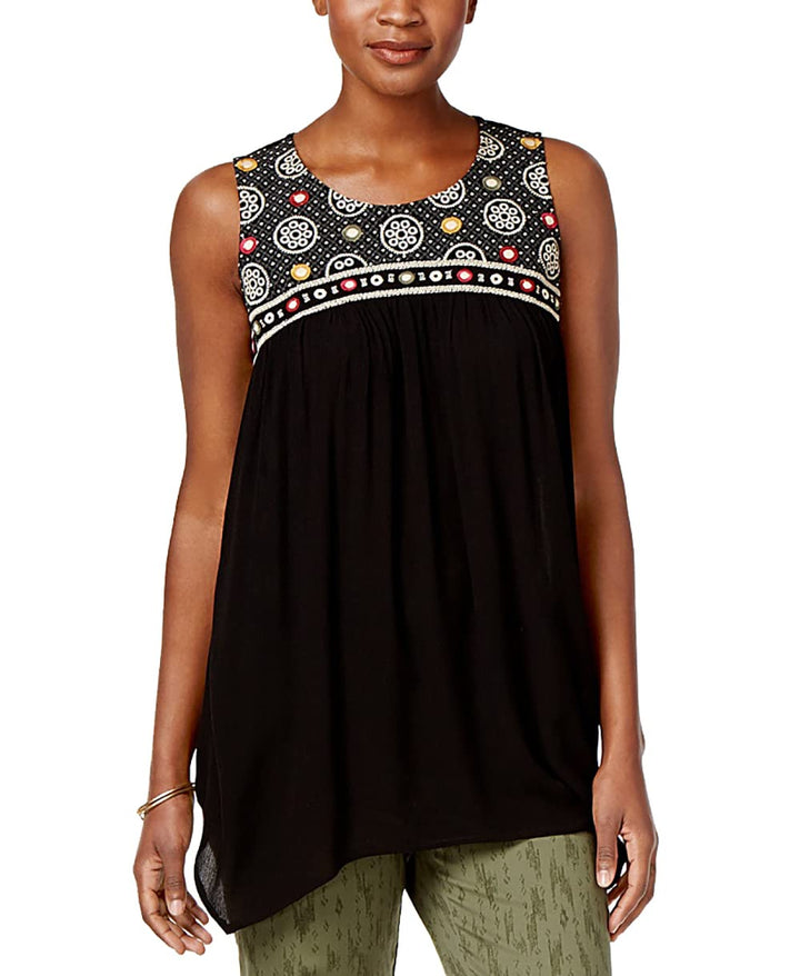 Style & Co Petite Embroidered Top
