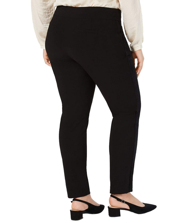 Alfani Plus Size Velvet Stripe Pull On Pants