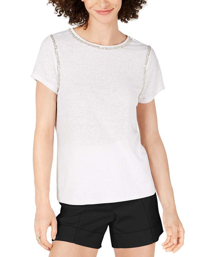 INC Sequin Stitch T-Shirt