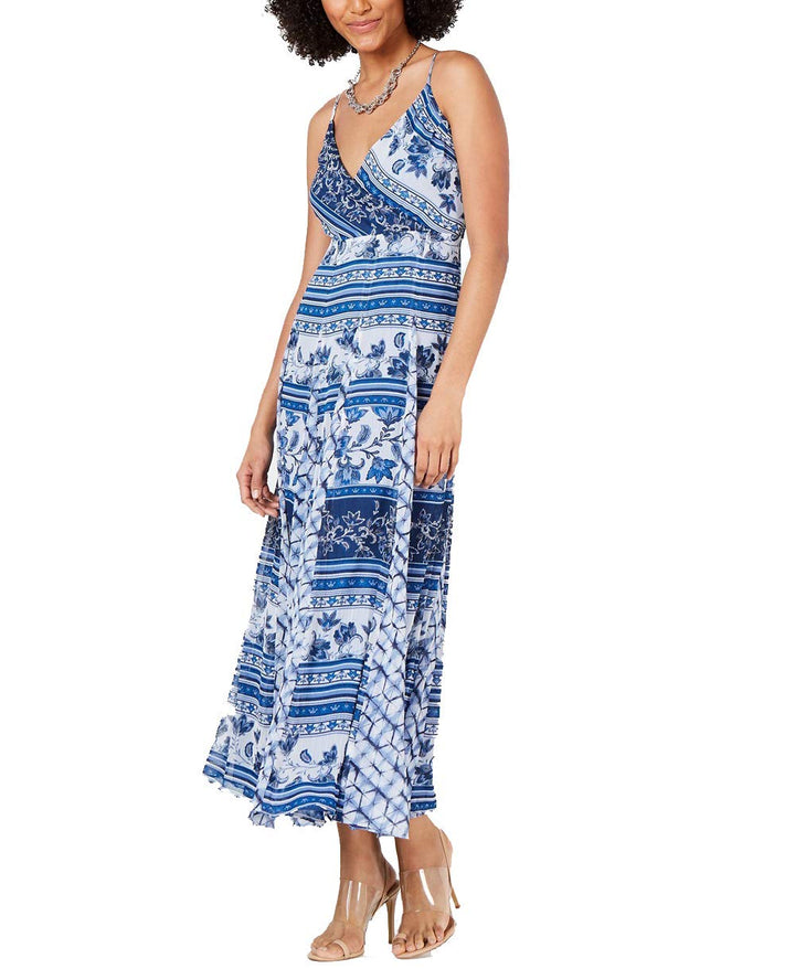 Printed Pleated Maxi Dress
