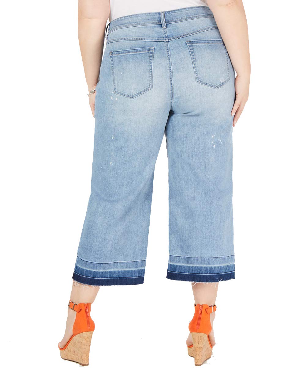 Plus Size Cropped Culotte Jeans