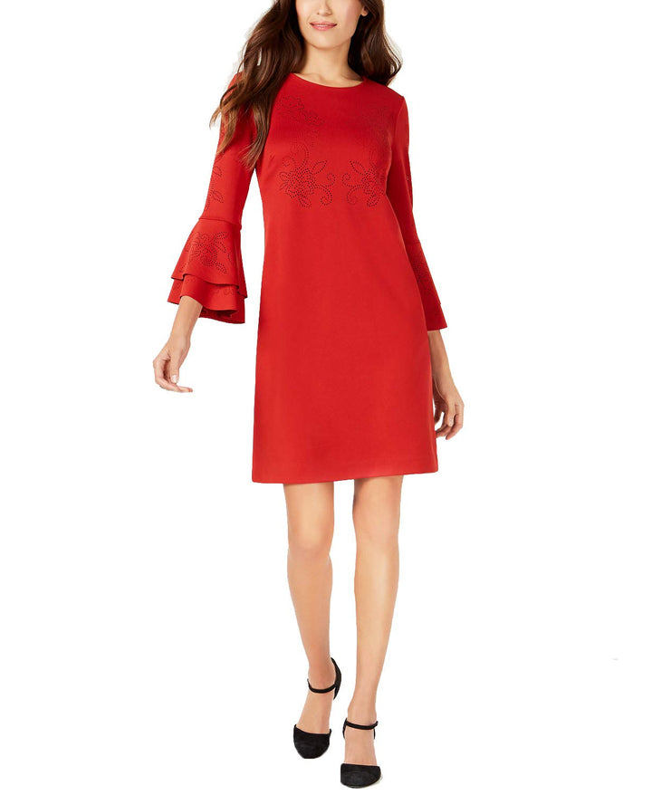 Alfani Petite Lasercut Bell Sleeve Dress