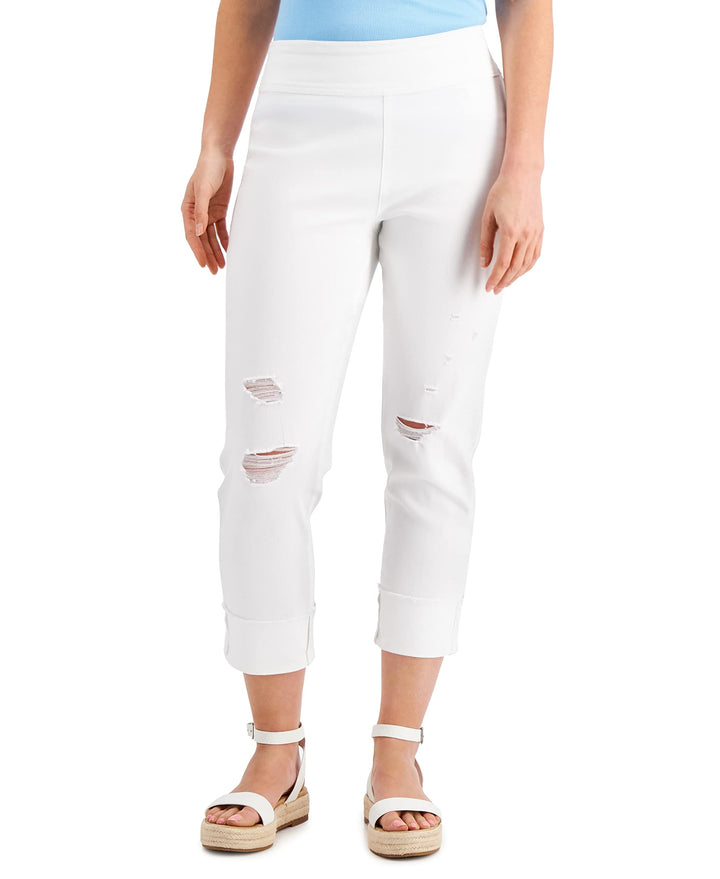 Women's Mid Rise Straight-Leg Pull-On Jeans