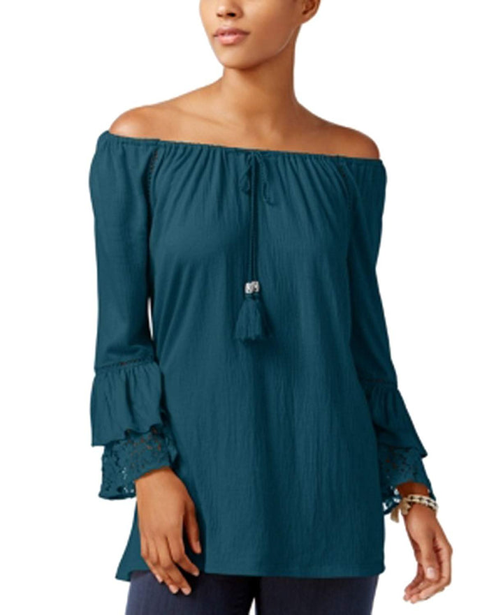 Style & Co Off The Shoulder Crinkle Top