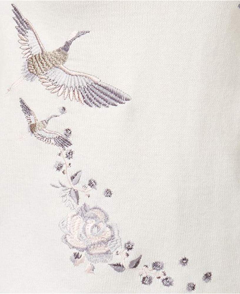 Style & Co Petite Cotton Embroidered Sweater