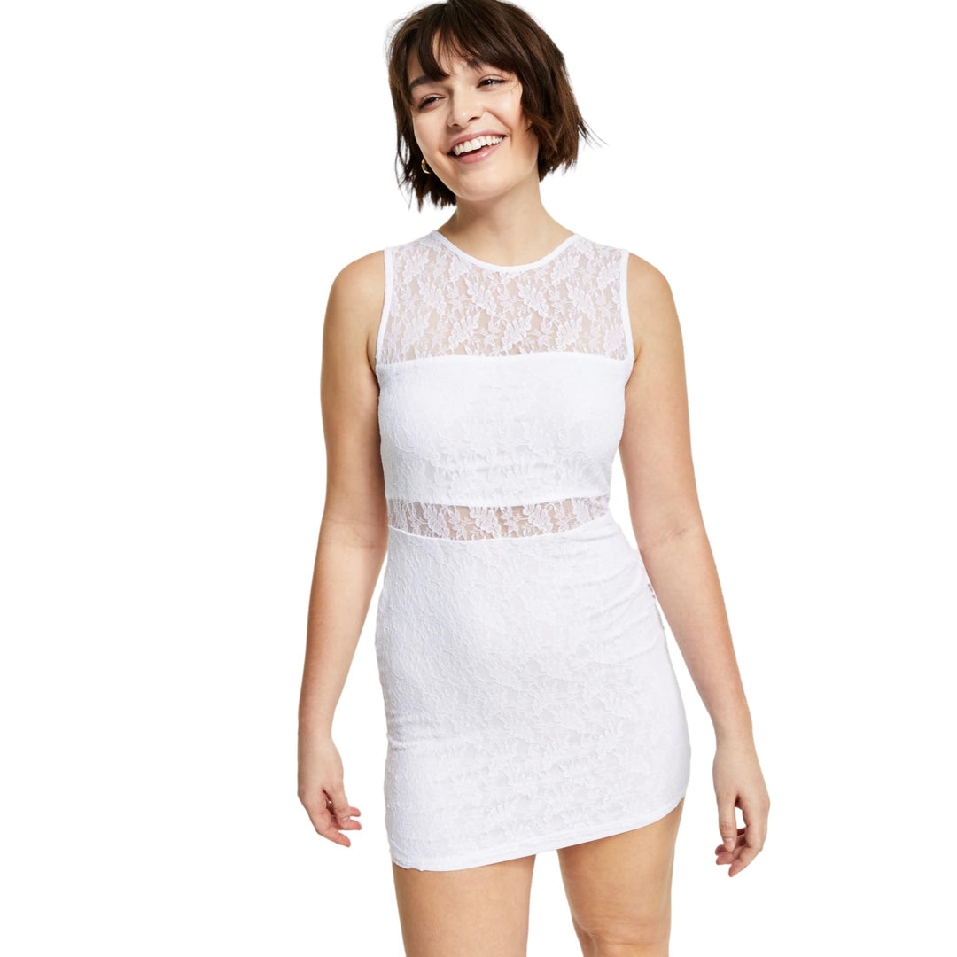 Bar III Womens Lace Mini Dress