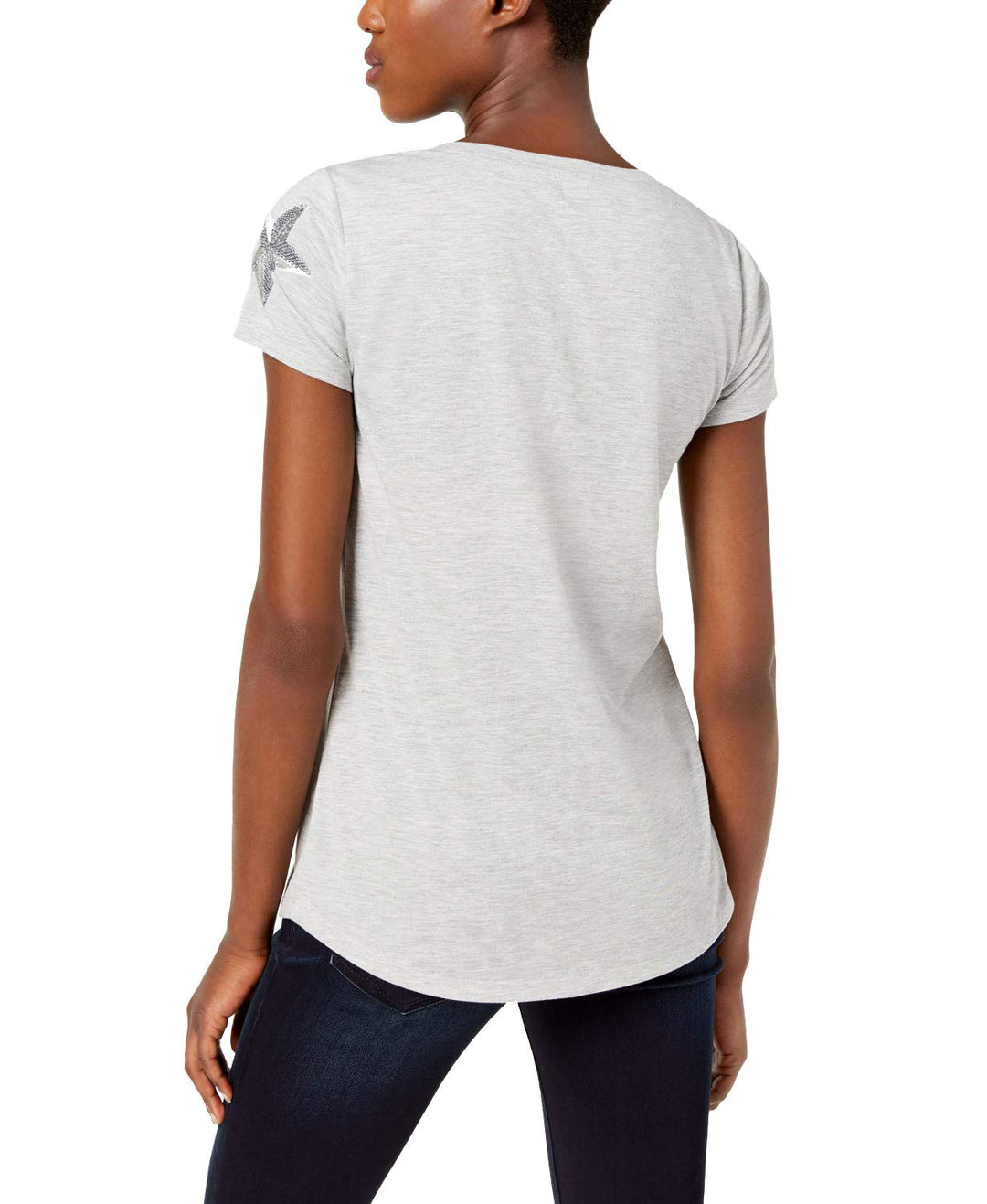 Star Patched Sequined Top