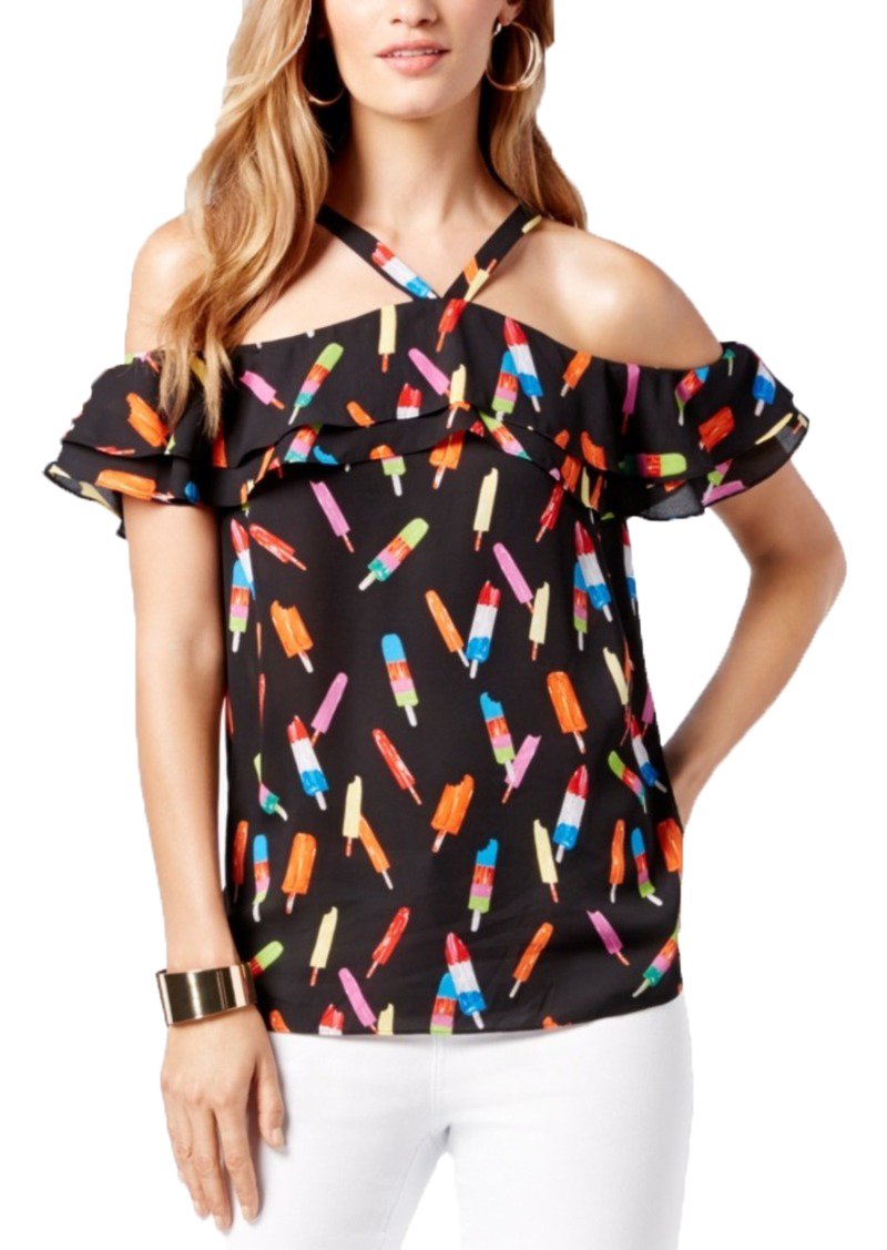 INC International Concepts Popsicle Cold Shoulder Top