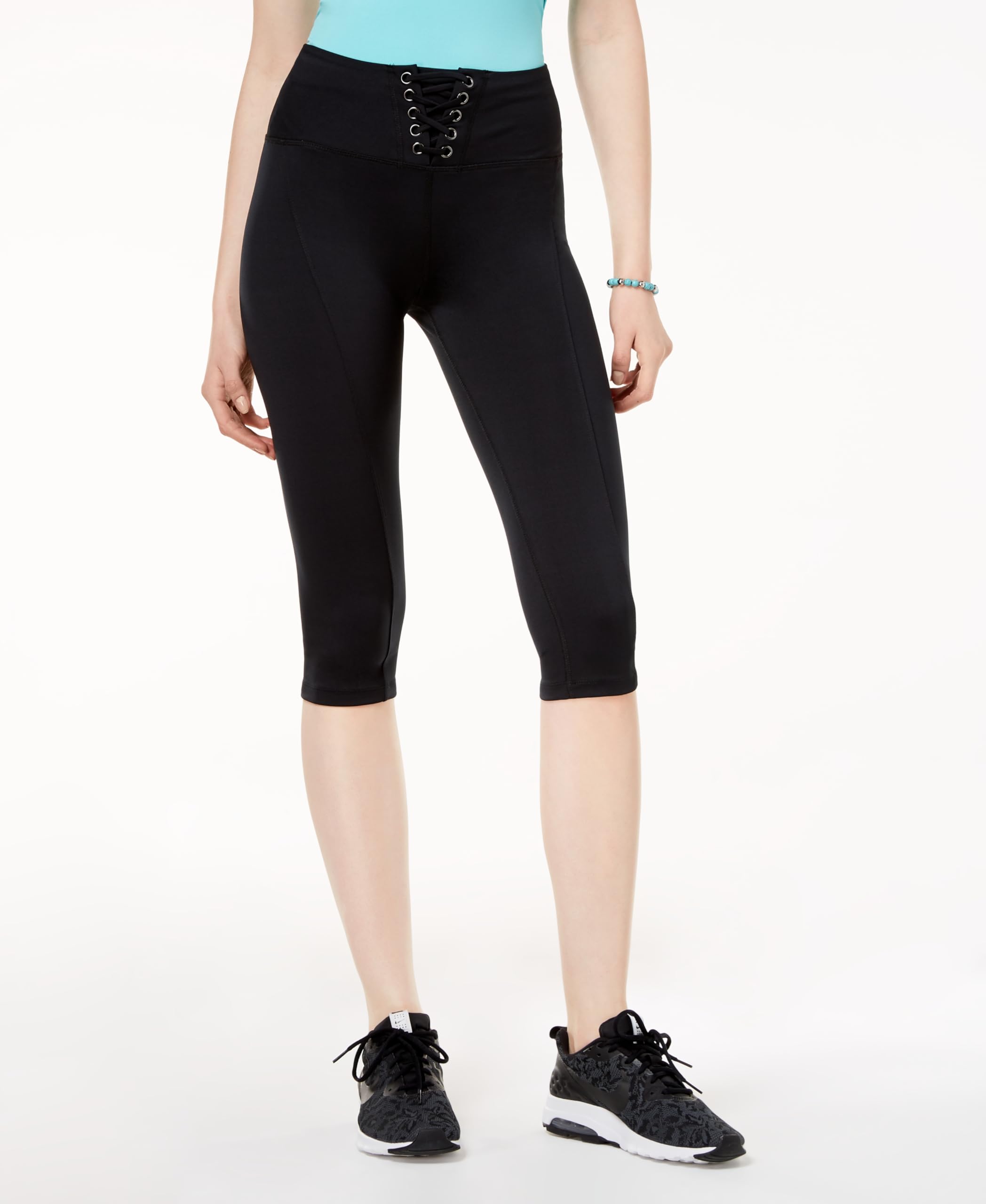 Active Juniors' Lace-Up Cropped Leggings