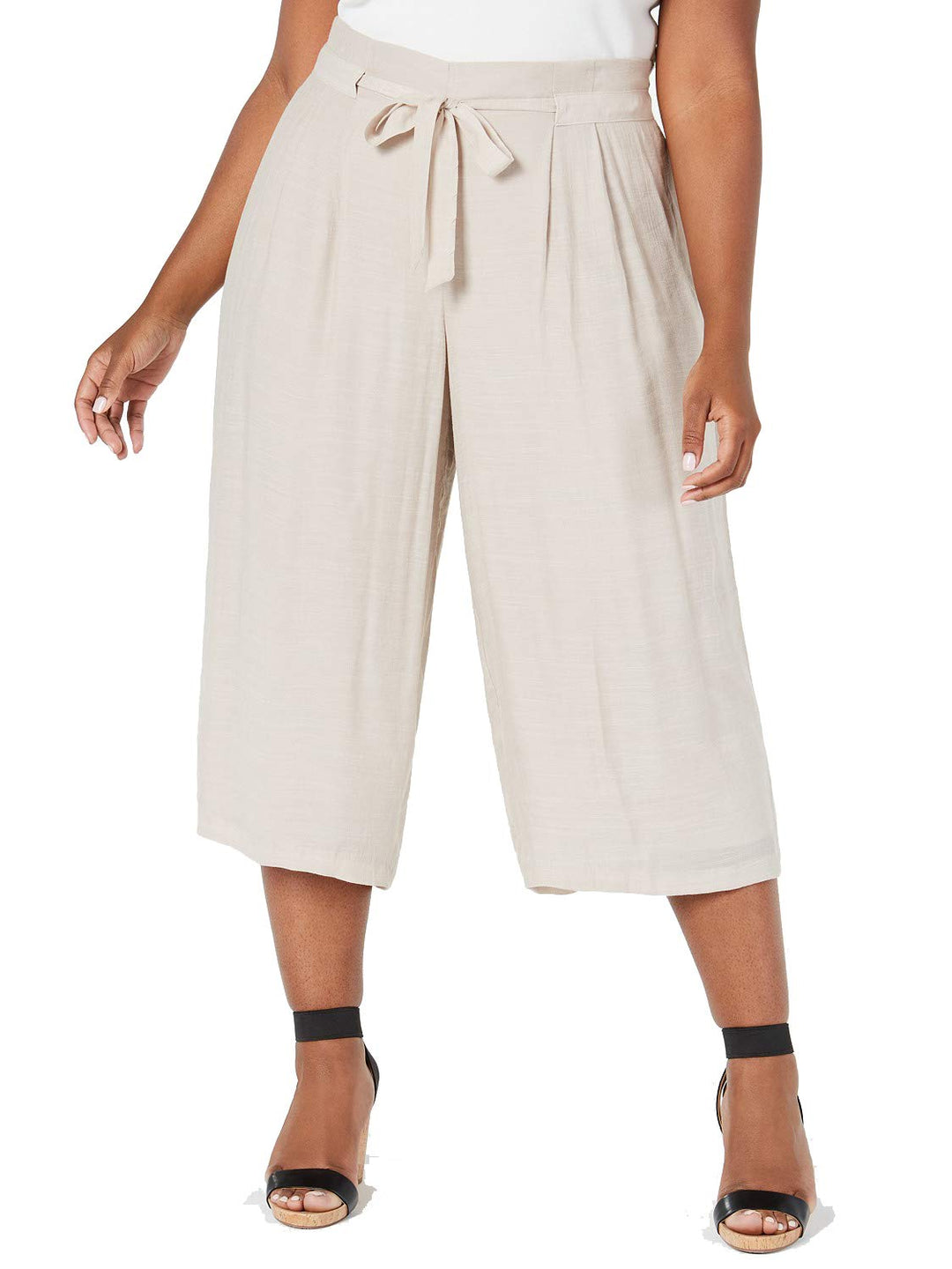 JM Collection Plus Size Wide Leg Capri Pants