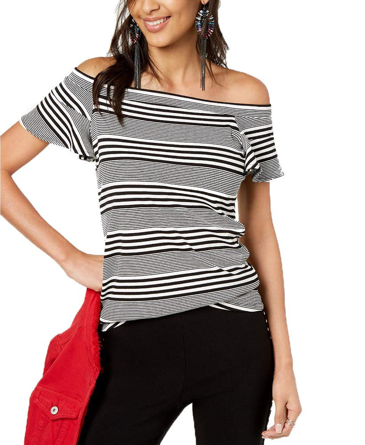 Striped Off The Shoulder Top