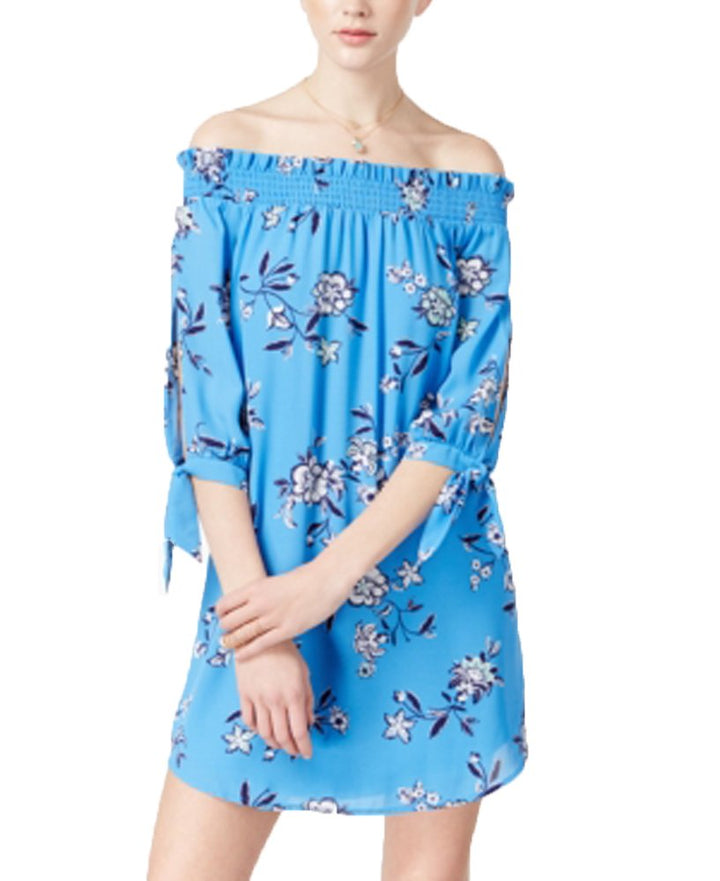 City Studios Juniors Off The Shoulder Shift Dress