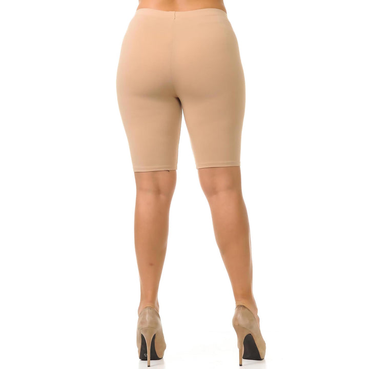 USA Basic Cotton Plus Size Thigh Shorts - Bermuda Shorts