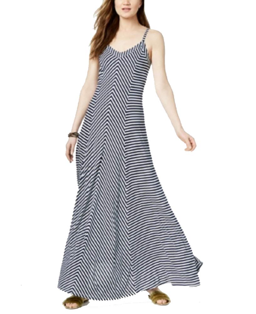 Petite Embellished Striped Maxi Dress