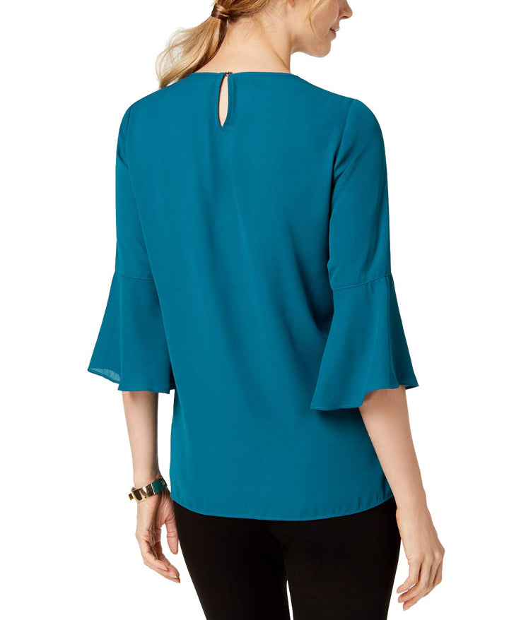 JM Collection Crochet Trim Top