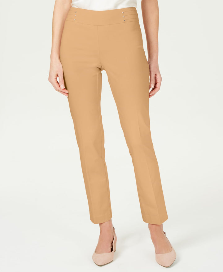 JM Collection Studded Tummy Control Pull On Pants