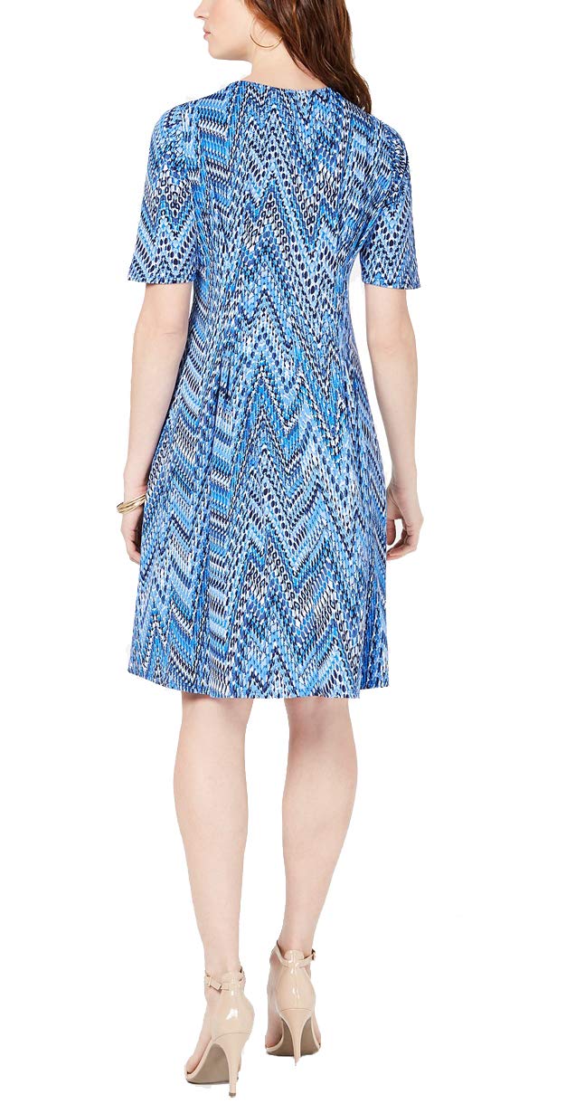 Petite Printed Fit & Flare Dress