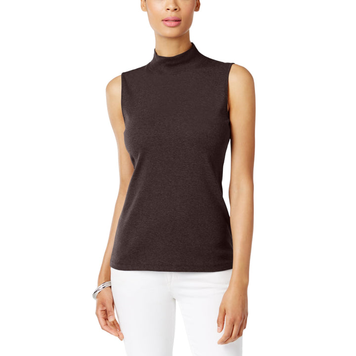 Karen Scott Mock Neck Tank Top