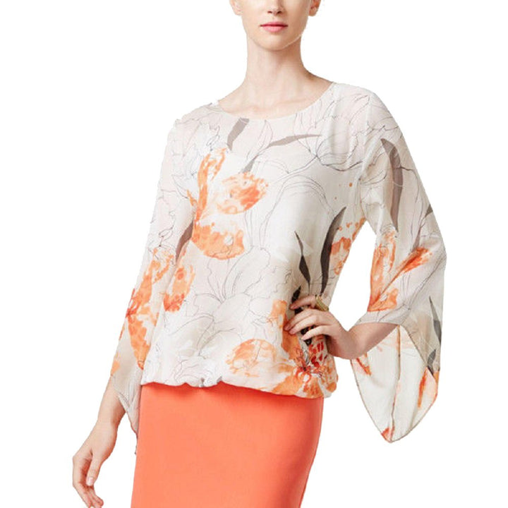 Alfani Petite Printed Angel Sleeve Top