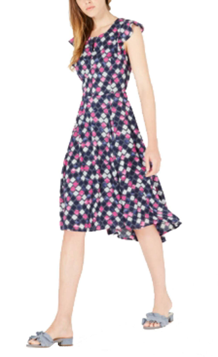 Maison Jules Floral Print High Low Dress