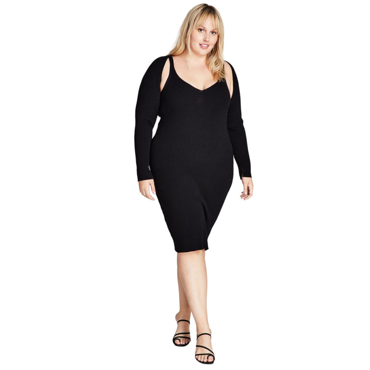 Trendy Plus Size Bodycon Dress & Shrug