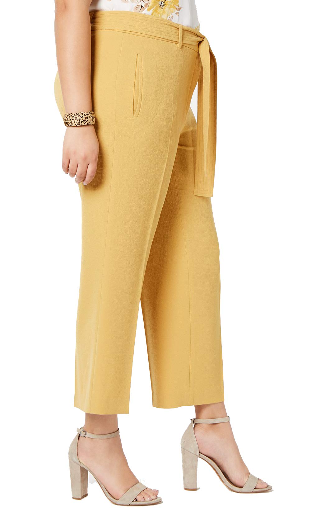 Trendy Plus Size Textured Crepe Pants