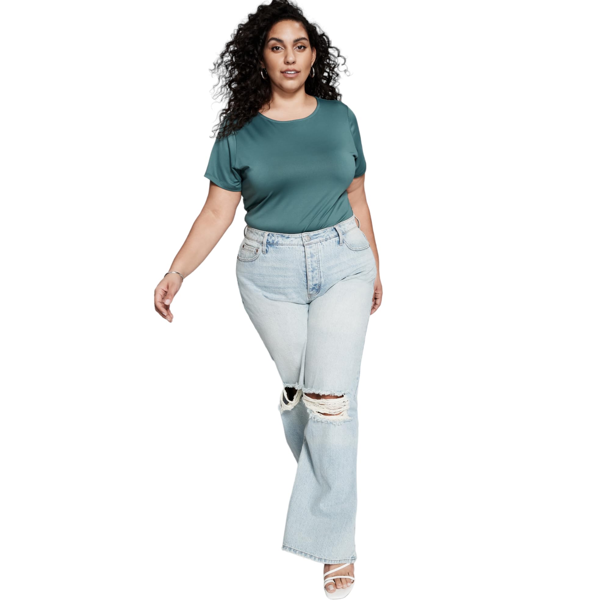 Now This Plus Size Crewneck Bodysuit