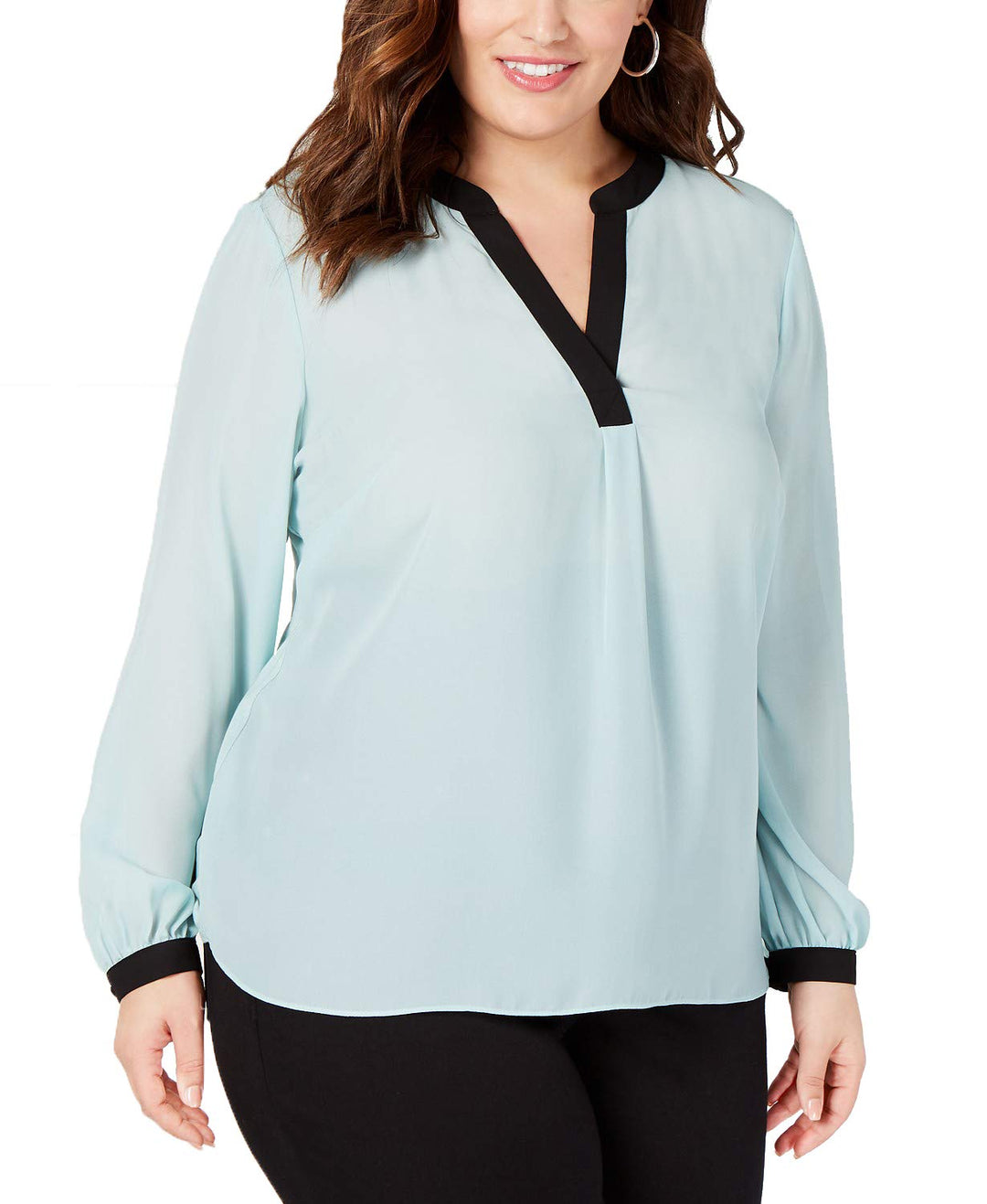 Plus Size Colorblocked Top
