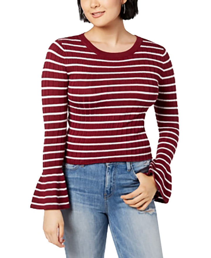 Ultra Flirt Juniors Ribbed Bell Sleeve Top