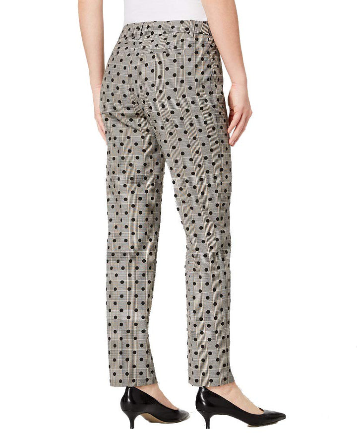 Charter Club Dot Print Plaid Ankle Pants