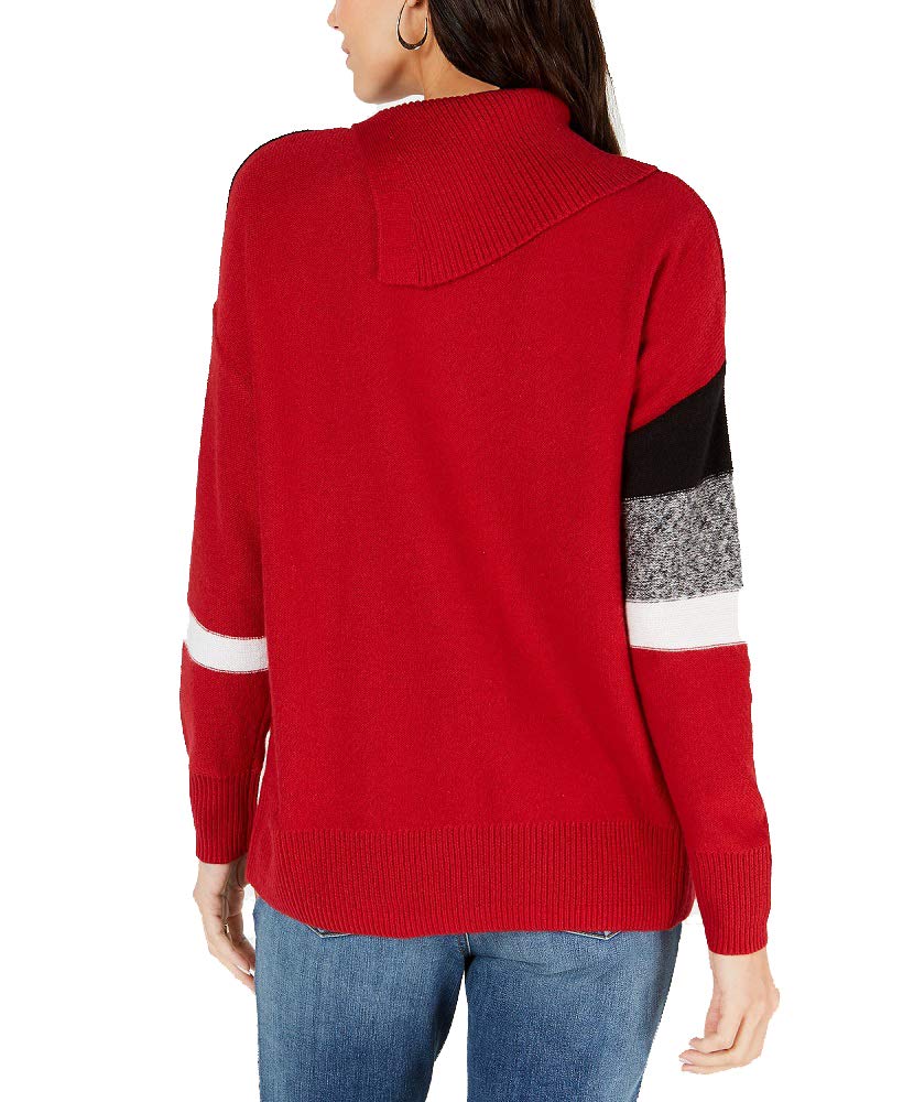 Style & Co Colorblocked Envelope Neck Sweater