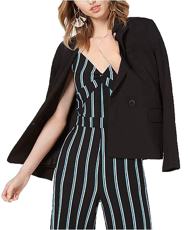 Striped Twist-Front Jumpsuit