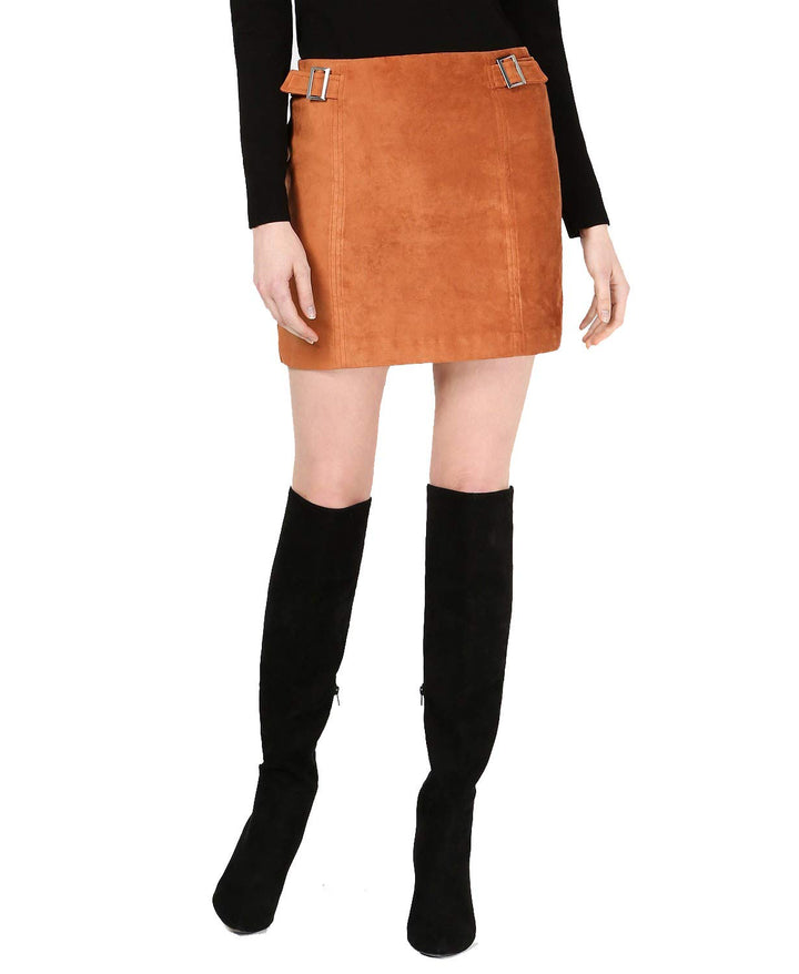 Bar III Faux Suede Mini Skirt