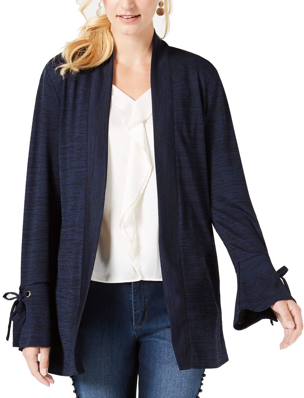 Marled Split-Cuff Cardigan