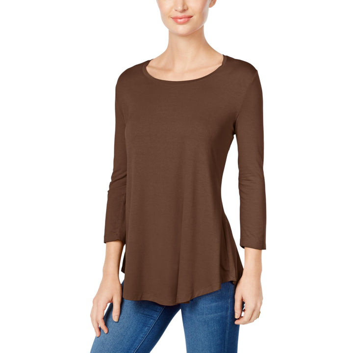 JM Collection Scoop Neck Top