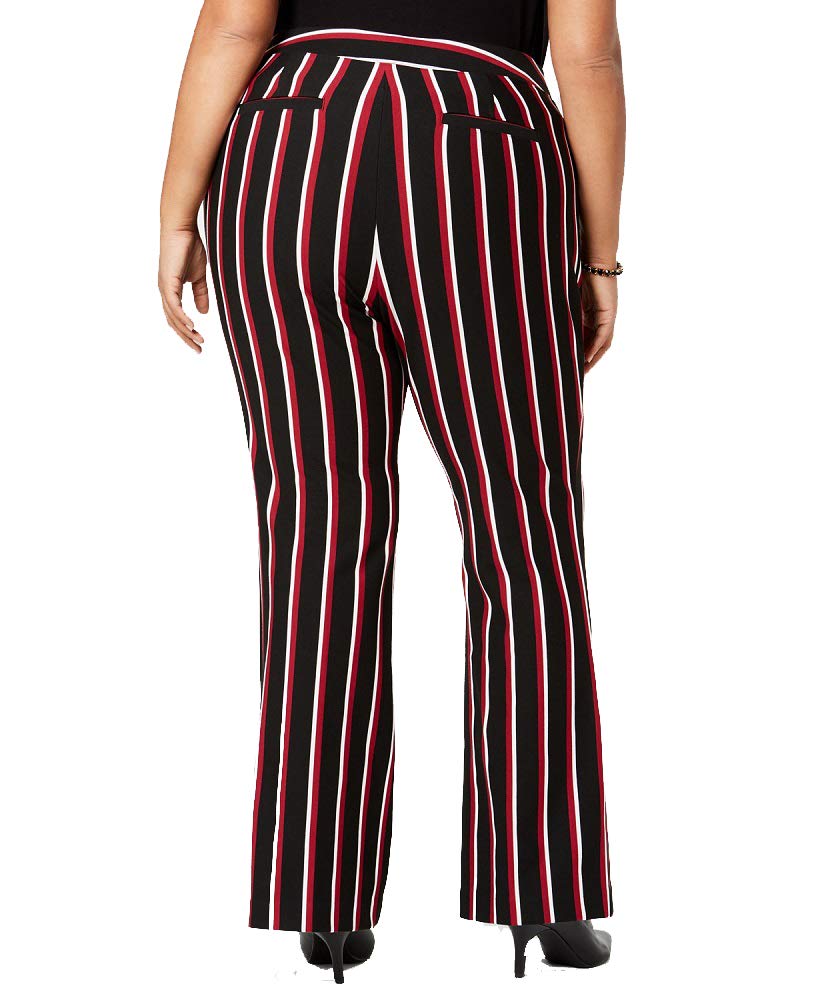 I.N.C. Plus Size Striped Pont&eacute;-Knit Pants