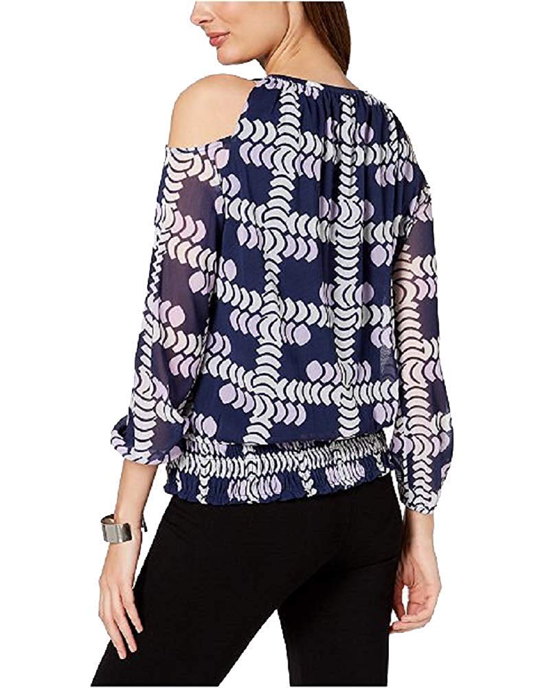 Alfani Printed Cold Shoulder Top