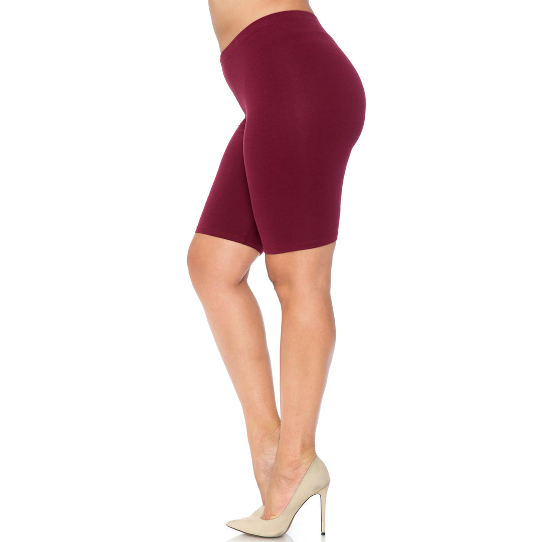 USA Basic Cotton Plus Size Thigh Shorts - Bermuda Shorts