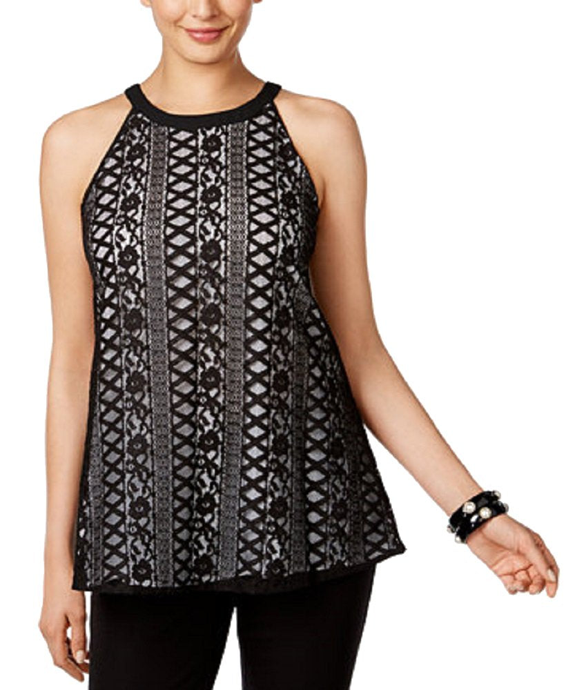 Alfani Lace Halter Top