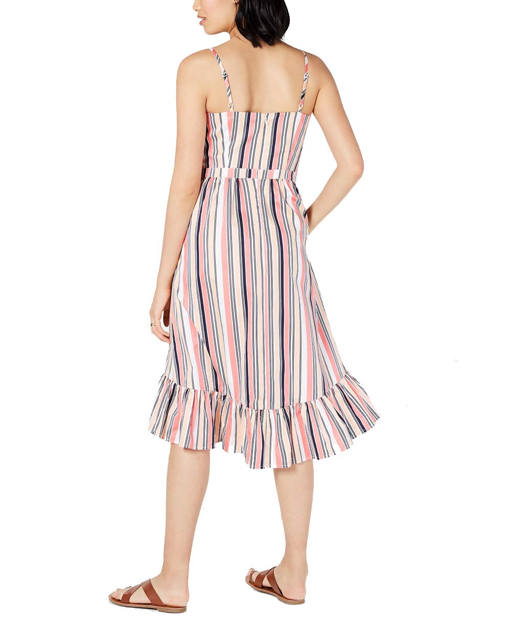 Striped Ruffle-Hem Dress