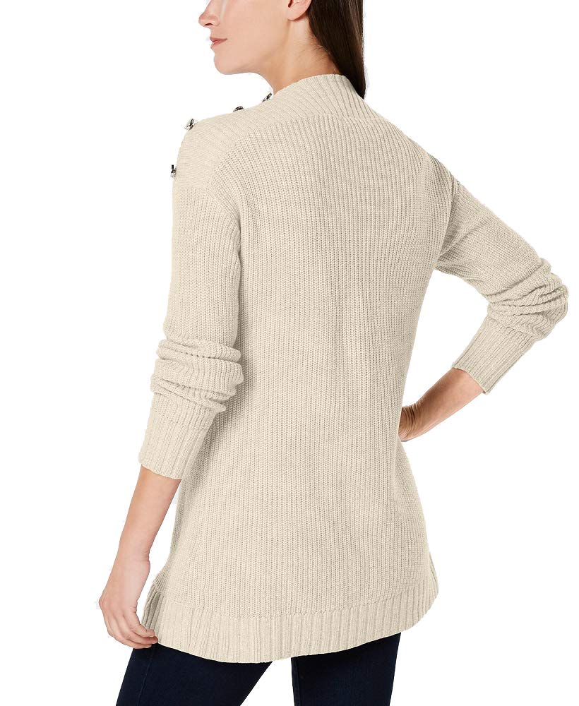 Charter Club Button Detail Curved Hem Cardigan