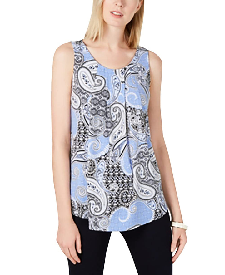 Paisley-Print Sleeveless Top