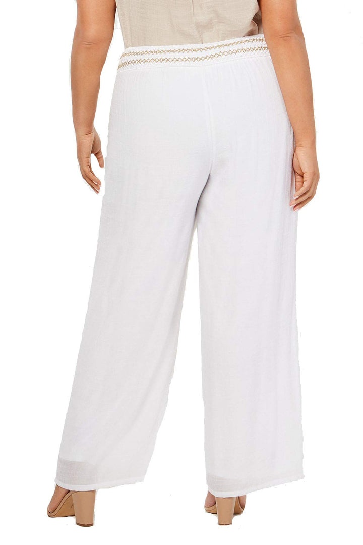 JM Collection Plus Size Lined Gauze Pull On Pants