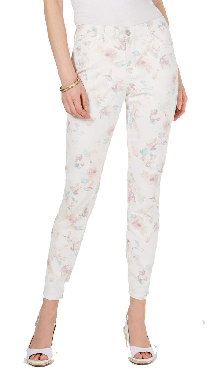 Floral-Print Skinny Jeans